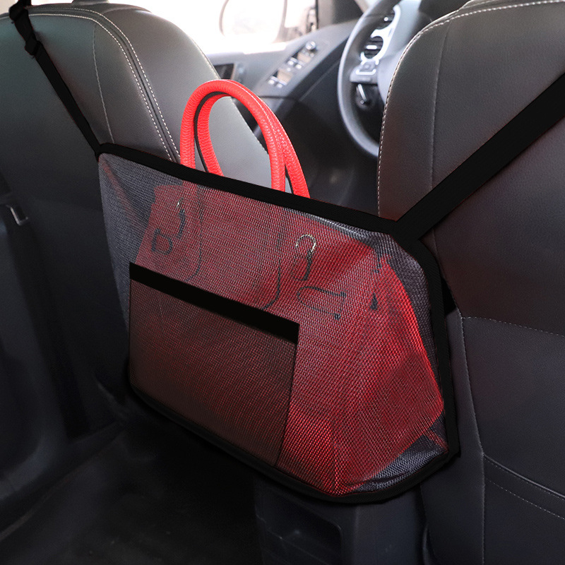 Seat Multifunctional Armrest Box Bag Child Isolation Car Storage Net Pocket_voghion.com