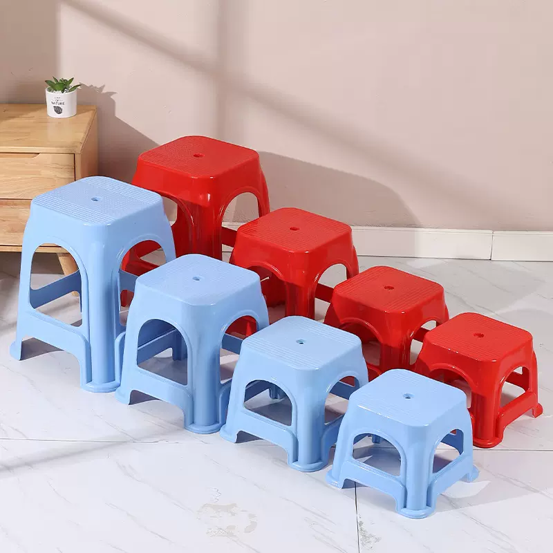 高凳矮凳塑料凳子家用加厚塑胶椅子大排档餐桌熟料板凳方高凳批发