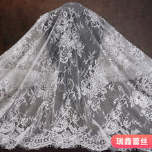 蕾丝面料钉珠蕾丝布料布匹批发速卖通爆款服装服饰网纱蕾丝面料