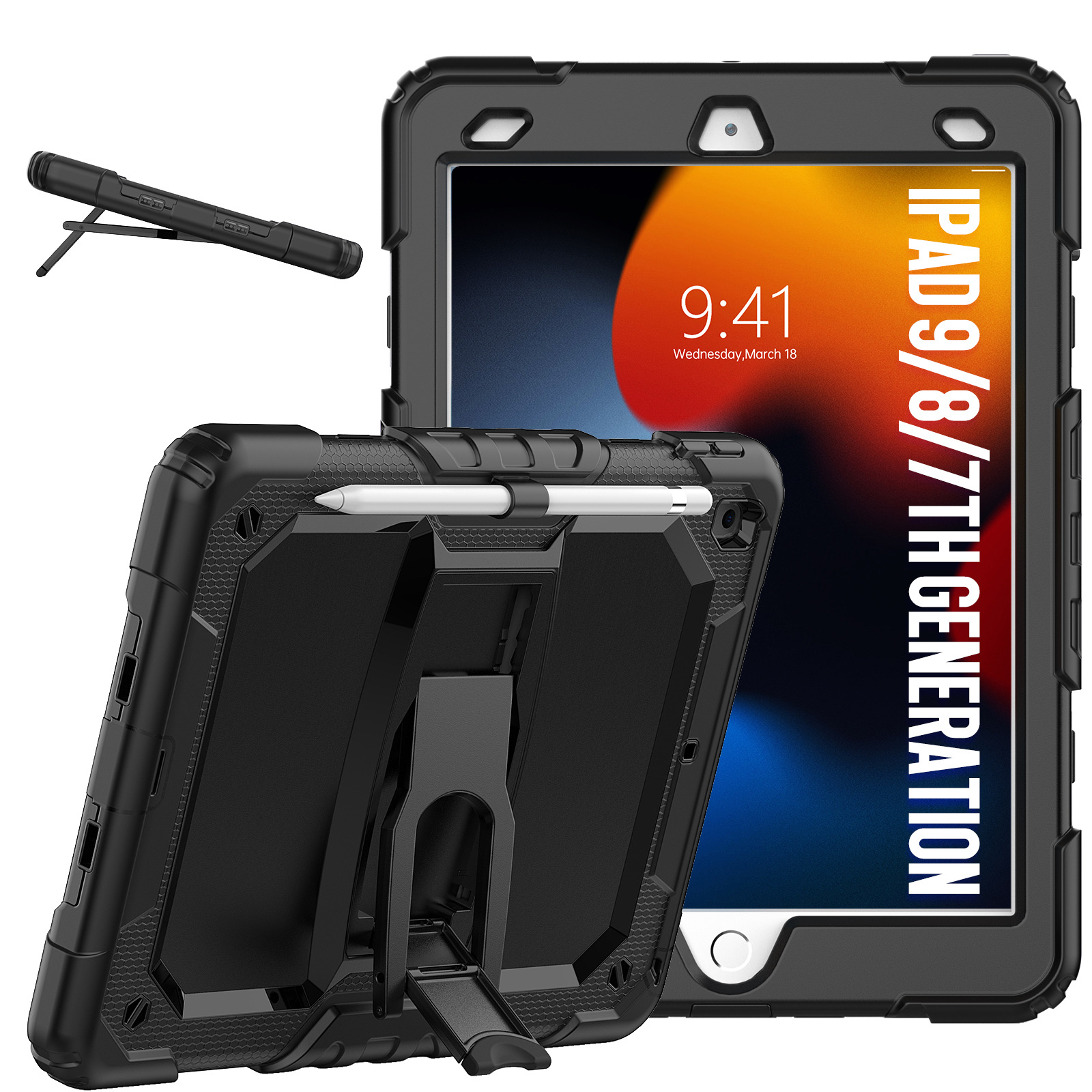 Suitable for iPad A16 11inch Rotating Stand Hand Strap Tablet Protective Case Mini7 Anti-Fall Protective Cover