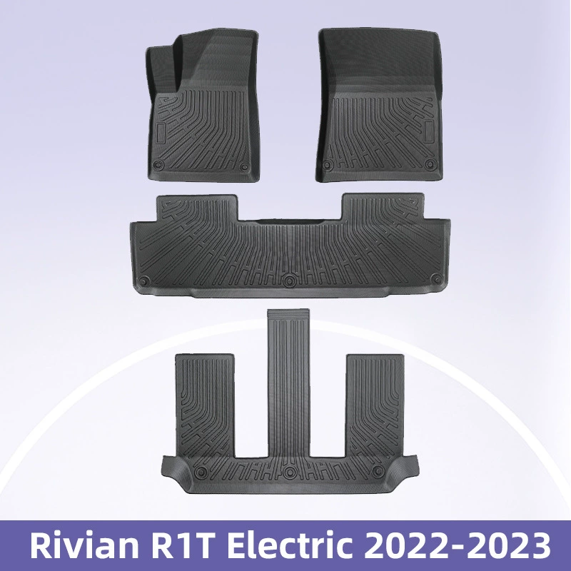Для Rivian R1S EV Электрический 2022-2023 3D 24/7 Материал TPE ножки Подкладка