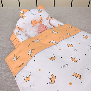 Baby Anti-Pressure Bed-In-Bed Baby Portable Bionic Crib Newborn Pure Cotton Bedding Set Cotton Autumn and Winter