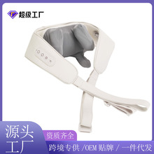 定制斜方肌按摩器肩颈按摩仪脖子揉捏按摩披肩12V热敷肩部颈肩