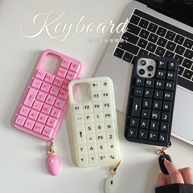 Anti-rodent pinch A52 decompression keyboard for Samsung NOTE20 mobile phone case silicone S20Ultra luminous A71
