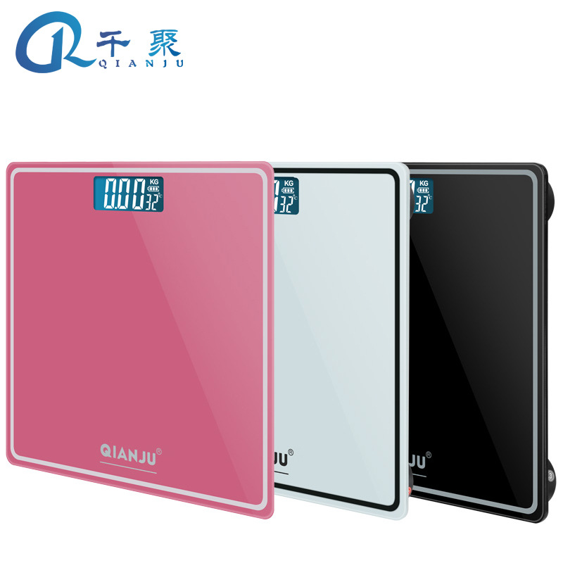 厂家直销 千聚充电款体重秤家用电子人体秤精准多功能电子称礼品