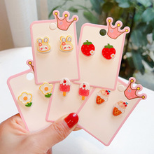 儿童卡通耳环宝宝防痛耳夹公主配饰礼物小女孩无耳洞耳饰耳坠手工