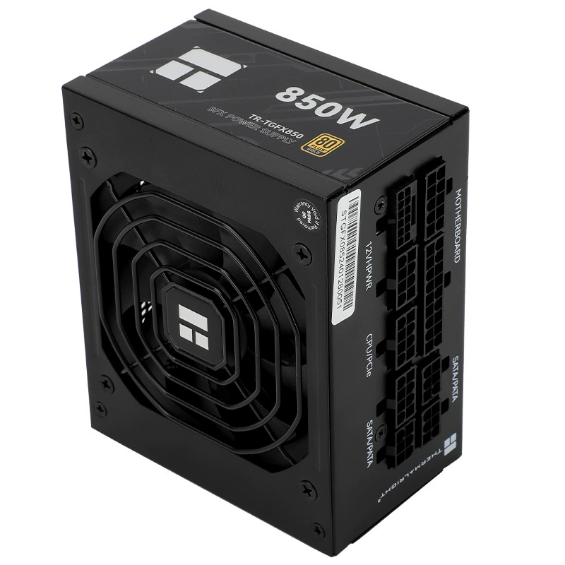 Блок питания Thermaltake TGFX850 ATX3.0, сертификация Gold, полностью модульный, тисненые кабели, для настольного корпуса, номинальная мощность 850W