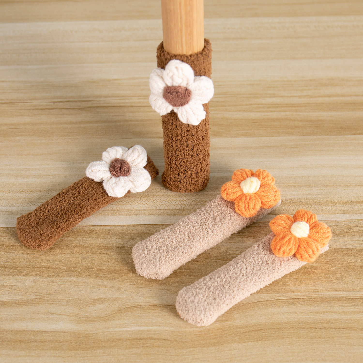 Silent Chair Foot Covers, Stool Foot Pads, Household Double-Layer Wear-Resistant Table and Chair Table Leg Pads, Knitted Dining Chair Protective Covers Wholesale