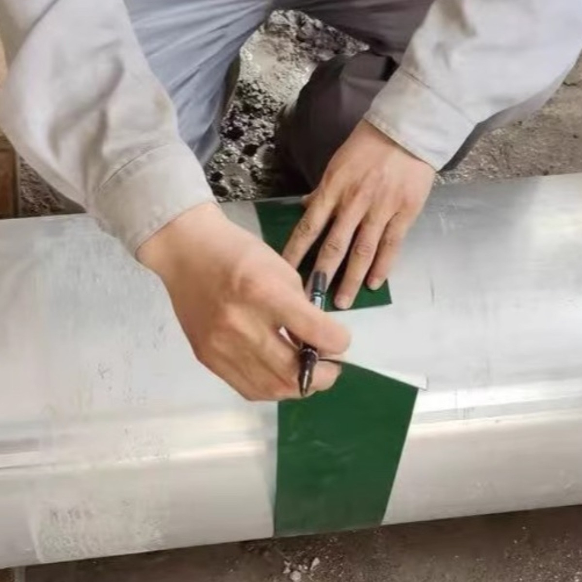 管道工管道齐口下料圈口纸划线切割焊工铆工钳工管工划线放样工具