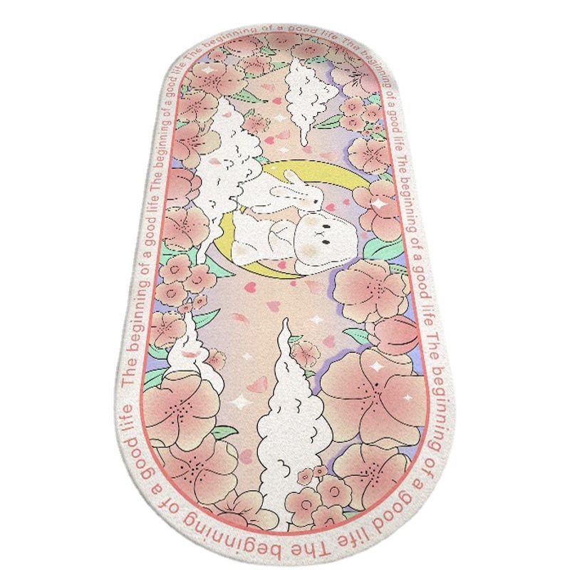 INS estilo alfombra de Cachemira dormitorio de dibujos animados a prueba de frío manta de noche caliente lindo balcón ventana panorámica resistente a las manchas manta antideslizante