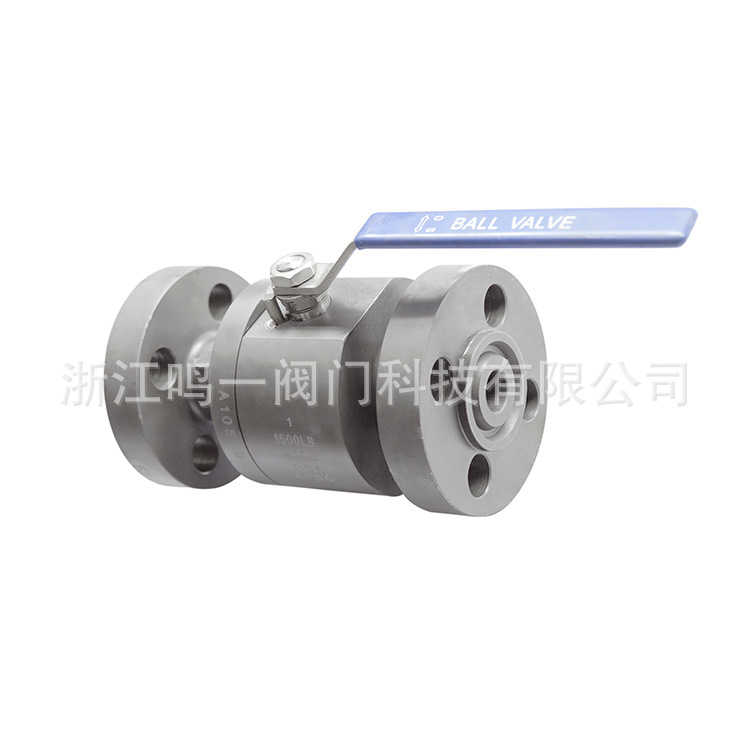 高压整体锻造两片式硬密封双向零泄漏阀杆螺母式手动浮动式球阀