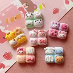 樹脂アクセサリー diy クリーム接着剤漫画ヘアピン下駄バックル装飾品装飾昔ながらのパンおもちゃ