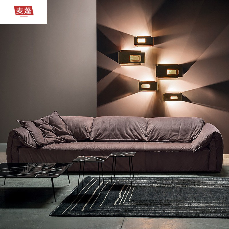 Luxury Home Elephant Ear Sofa Original Full Matte Fabric Internet Celebrity Style Straight Row Living Room Small Apartment Home Use