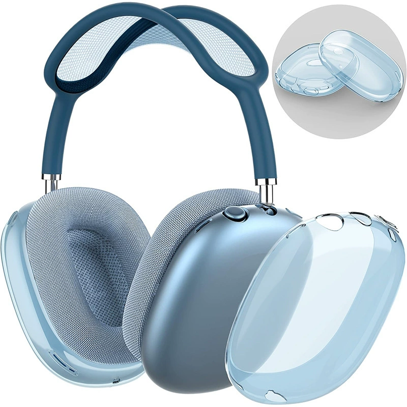 TPU прозрачный чехол для AirPods Max с крышкой на луче защиты, универсальные цвета