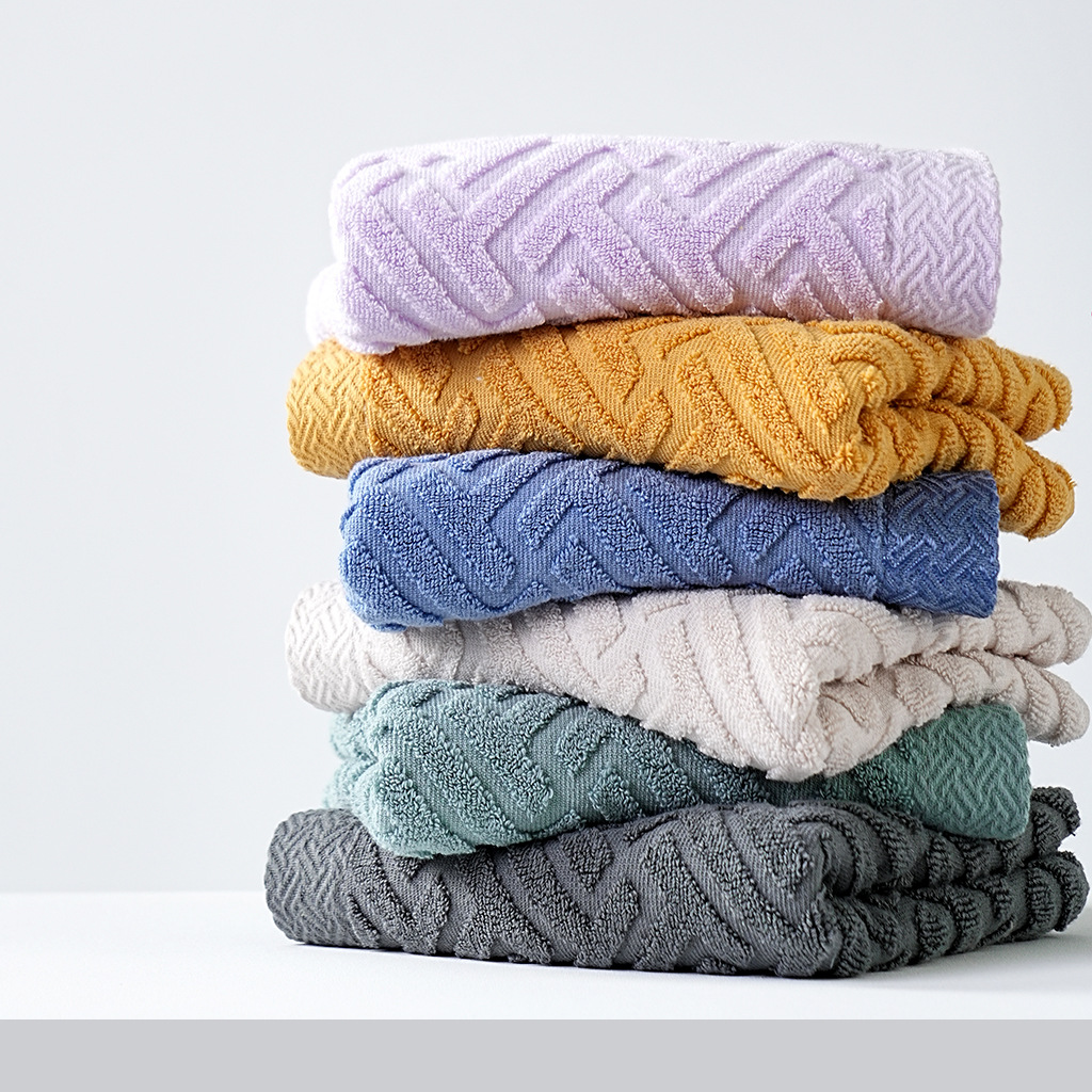 Toalla grande de lavado de cara lisa de algodón puro transfronterizo, suave y absorbente de agua para adultos, toalla facial al por mayor de Amazon