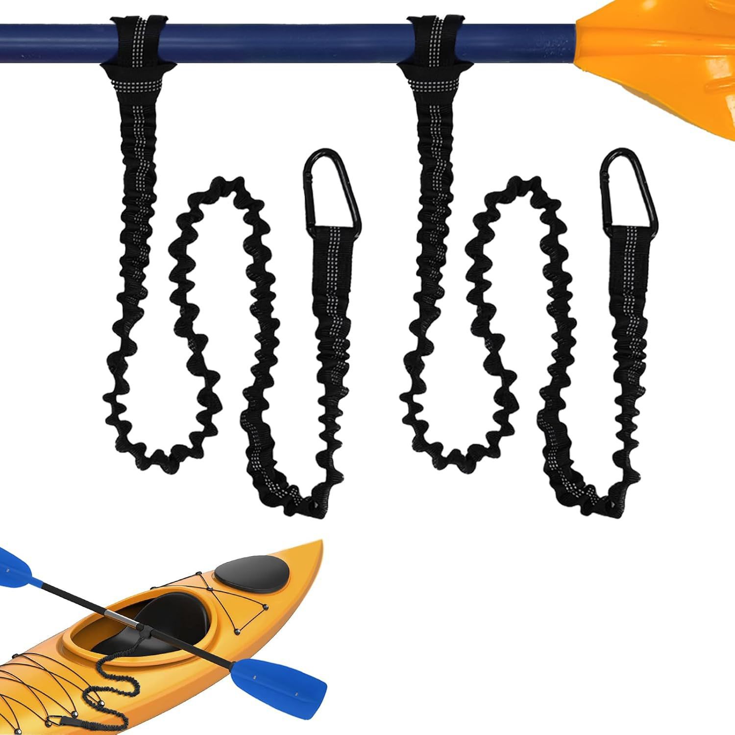 2个装皮划艇桨绑带绳弹力挂绳Kayak Paddle Leash（ZLP24092）