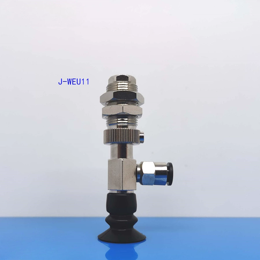Мягкая гофрированная вакуумная присоска J-WEU11-d6/d8/d10/d15/d20 пружинный боковой вакуумный порт