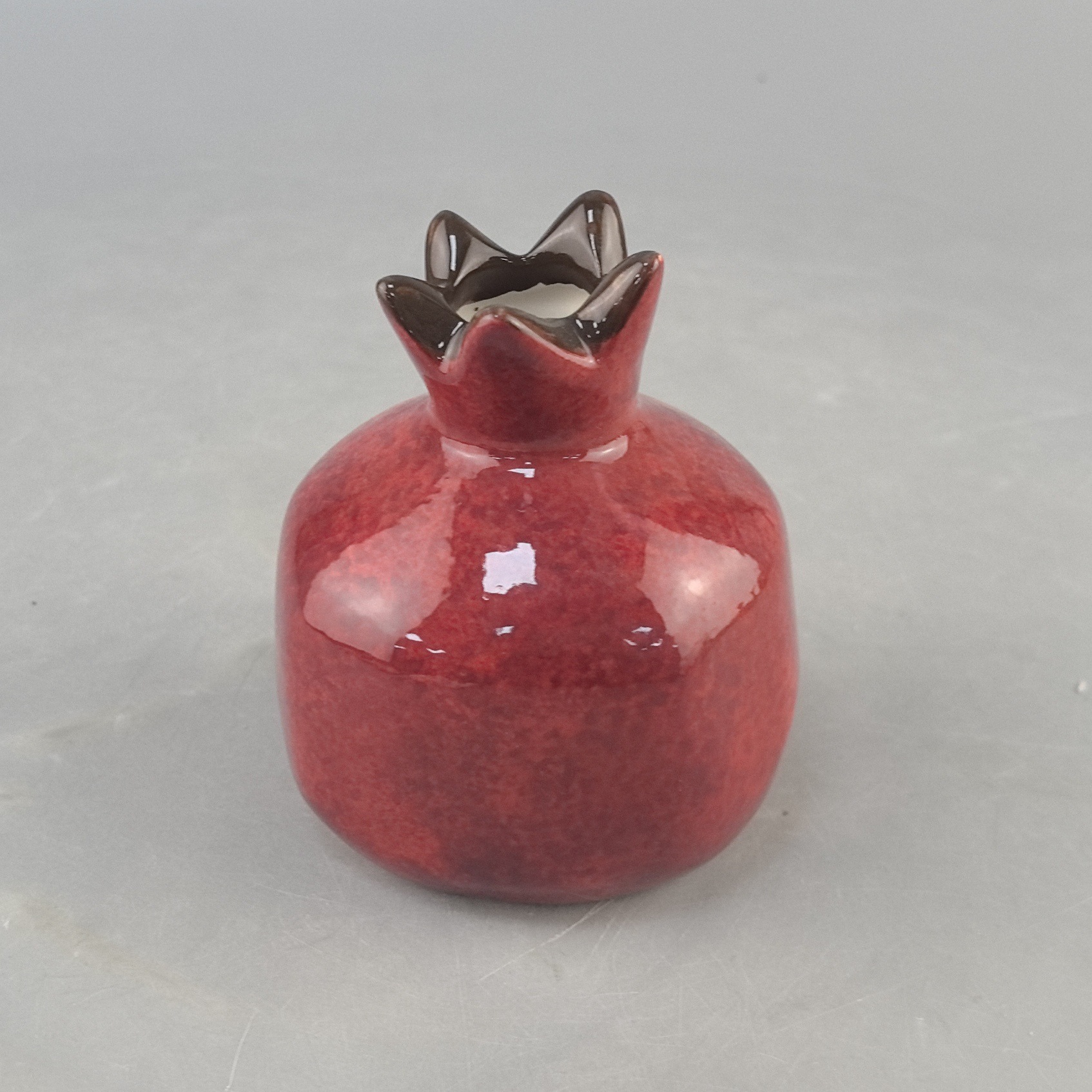Europa y Estados Unidos transfronterizos ventas de cerámica frutas jarrón de granada roja jarrón de decoración de la sala de estar flores secas