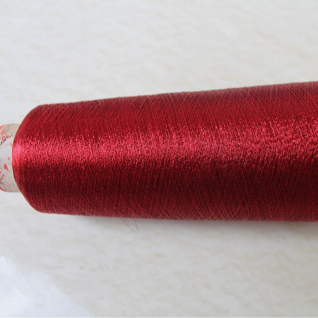 涤纶长丝包裹淡湖蓝亮片丝纸领子下兰包覆深宝蓝藏蓝亮彩丝缝背包