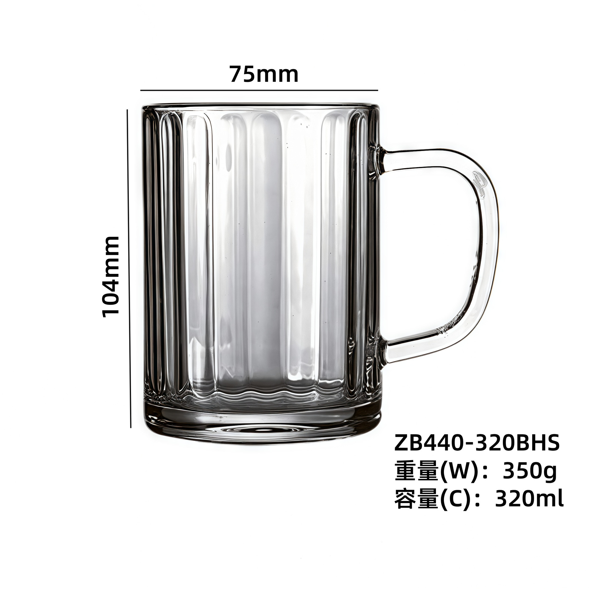 Vaso de cerveza artesanal mayorista comercial con mango de copa de vidrio resistente al calor con logotipo de impresión de copa image 9