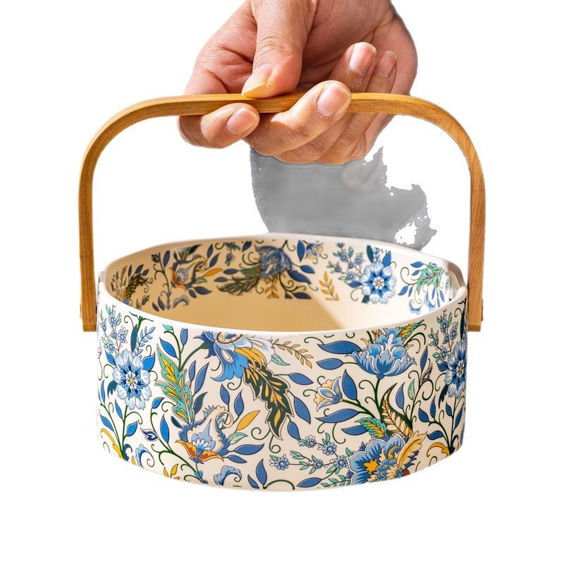 Plato de frutas de iris de diseñador de alta gama Año nuevo mesa de centro de sala de estar de alto valor Cesta de frutas doméstica Vajilla Plato de bocadillos