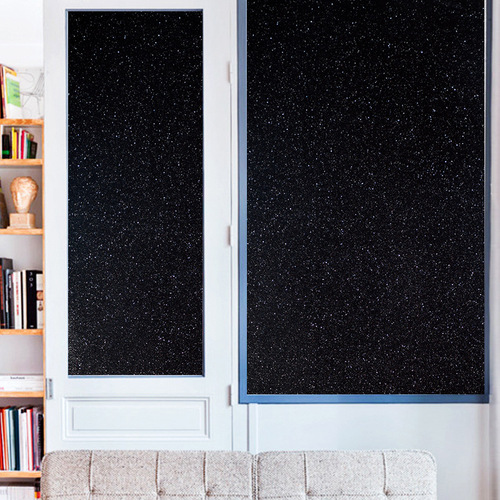 Insulation glue-free frosted glass film black opaque sunscreen window sticker blackout bathroom partition glass film