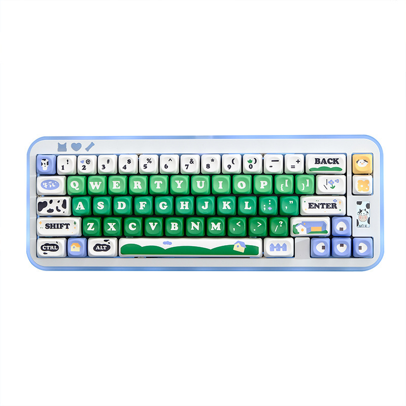 PBT五面熱昇華キーキャップカスタム乳牛牧場工場直XOA/Cherry高さ適合機械キーボード|undefined