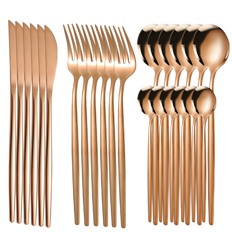 Portugal juego de 24 piezas en caja de color-oro rosa_1