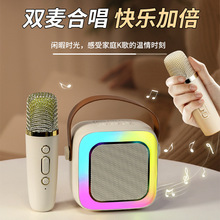 SY13卡拉OK蓝牙音响K歌宝小型家用KTV无线麦克风话筒便携插卡音箱