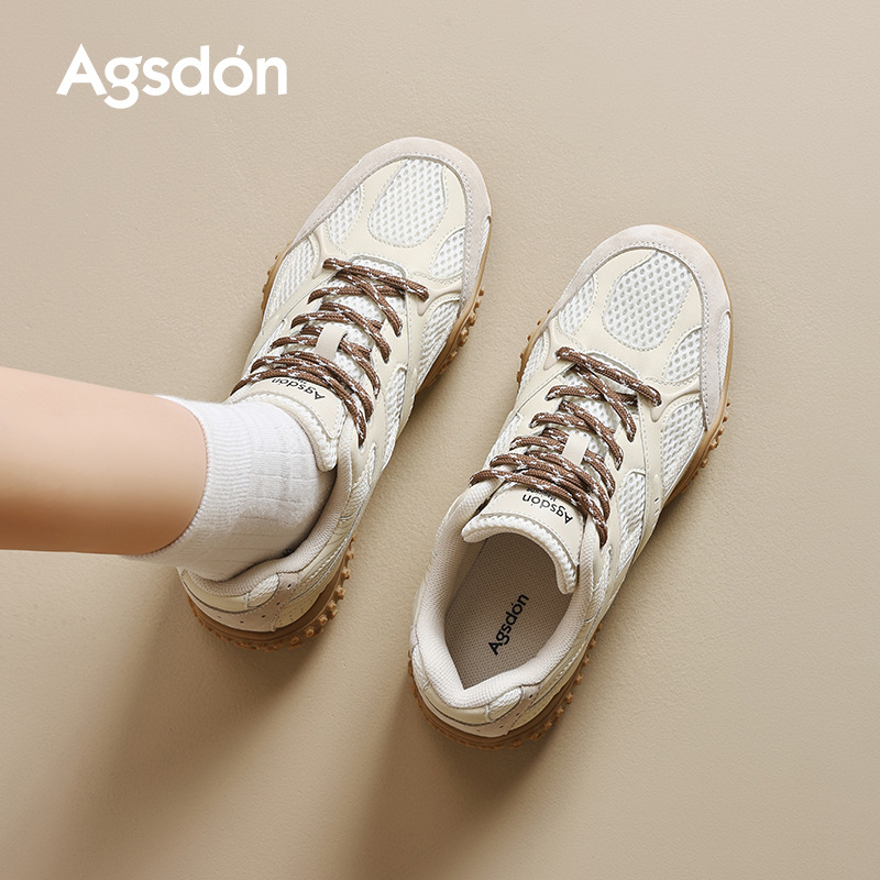 Zapatos de entrenamiento para mujeres 2025 nuevos zapatos casuales retro blanco de otoño zapatos de ballet de montaña