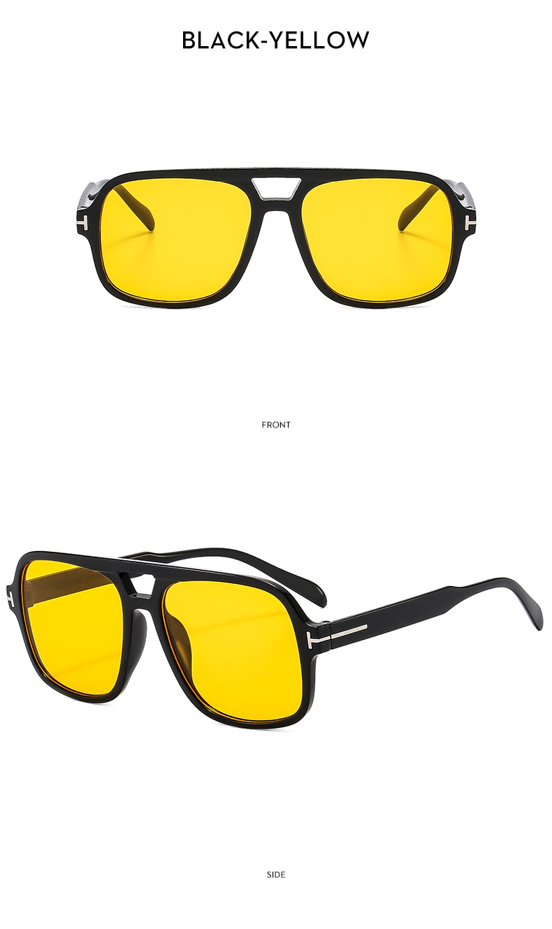 25g Weight Full Frame Glasses Structure Sunglasses Classification PC, UV400 Protection Lens Material Square Glasses Style Travel, Party Occasion Solid Color Pattern All Seasons Season Unisex Gender Streetwear Style Grey, Black Color Streetwear Solid Color PC UV400 Protection Square Full Frame Women's Sunglasses 18