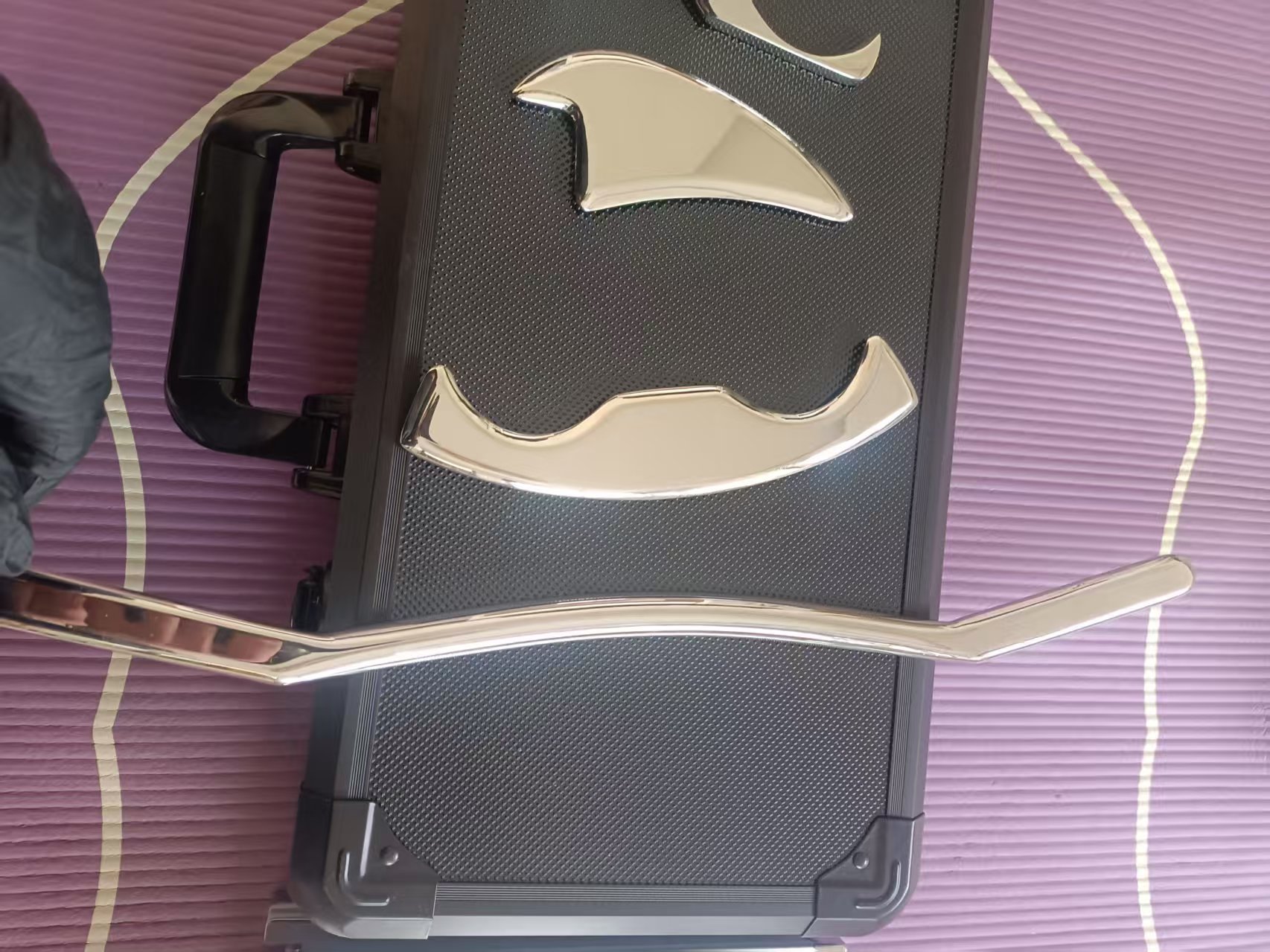 ステンレス製筋膜ナイフ、フィットネススポーツナイフ、筋肉ヨガスタジオマッサージナイフ、5点セット