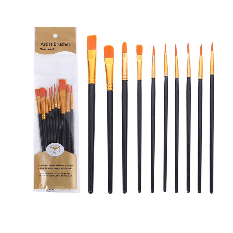 10 검은 플라스틱 막대