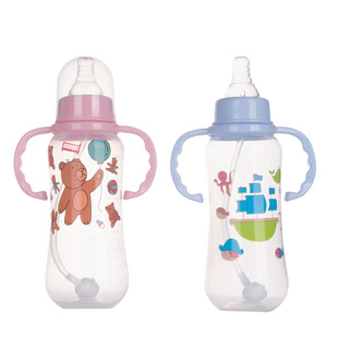 Детская пластиковая бутылочка для кормления для новорожденных, моющее средство для бутылочек, стандартный диаметр, 280 мл, оптовые продажи