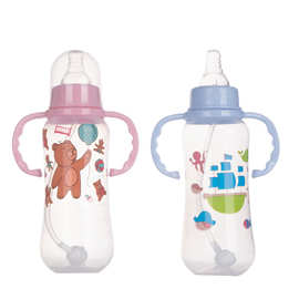 新生儿宝宝儿童塑料pp奶瓶标准口径葫芦型婴儿奶瓶280mL奶瓶批发