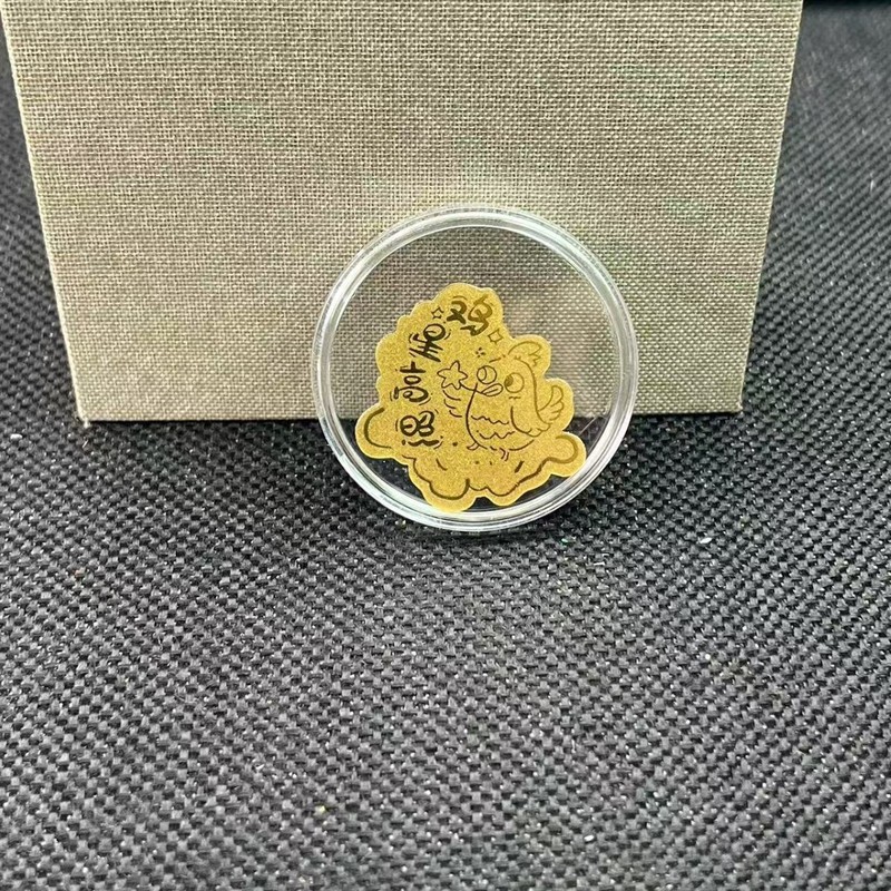含金足金2mg十二生肖手机贴创意挂饰爆款卡通批发手机贴扣lbubukt|undefined