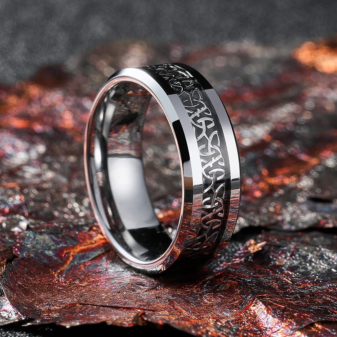 8g Weight Vacuum Plating Gold Plating Process Gold Plated Plating Material Hip-Hop Symbol 201 Stainless Steel Enamel Gold Plated Men'S Rings