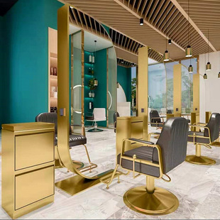 Hairdresser's Special High-end Internet-famous Single-sided Hairdressing Mirror with Light Barber's Double-sided Hairdressing Mirror Table Six-sided Mirror