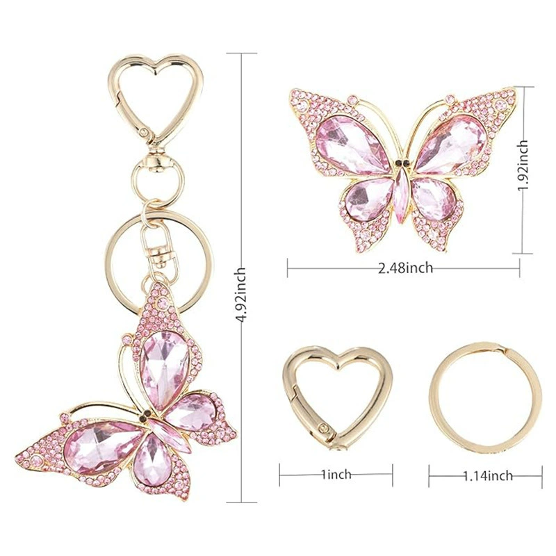 Diamond keychain, pendant for keys, cute chain, key bag with zipper, accessory