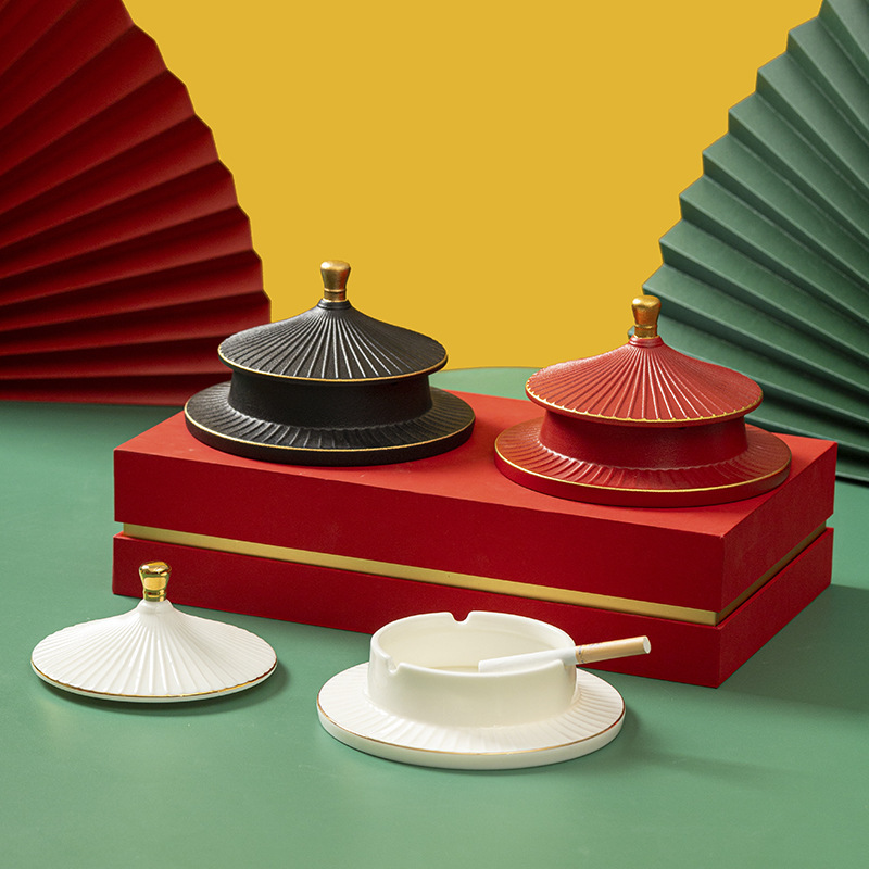 [단어 저장] 구오차오 천국 신전 뚜껑 가구 개성 패션 플라이 애쉬 예방 거실 장식품 새겨진 로고