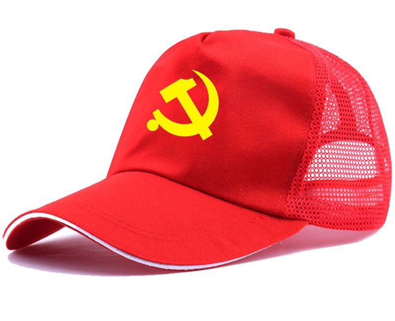 Sombreros voluntarios jóvenes voluntarios rojos en stock sombrero de sol sombrero pequeño sombrero rojo logotipo publicitario de algodón