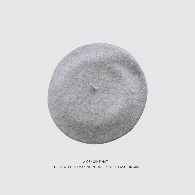 77g Weight Beret Hat Hats Type Daily Occasion Solid Color Pattern Winter Season Women'S Gender Sewing Design Simple Style Style Eaveless Rim Women'S Simple Style Solid Color Sewing Eaveless Beret Hat 19