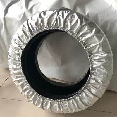 Off-Road Rear Trailer Tire Dust | Spare wheel cover - tire-diameter-22-27cm-oxford-silver-flocking-thickened-version