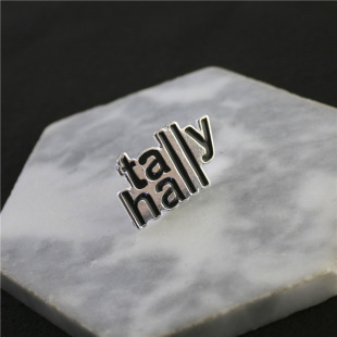 Cross-Border Hot-Selling English Short Letter Music Song Lapel Pin Badge Brooch Fashion Accessories Jewelry