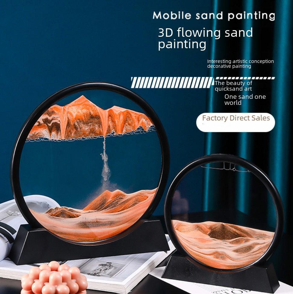 Home Creative 3D dynamic stereo sand painting living room office…