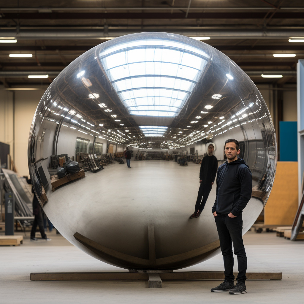 304#1mm不锈钢空心圆球镜面空心球橱窗装饰吊球金属球大球钢珠