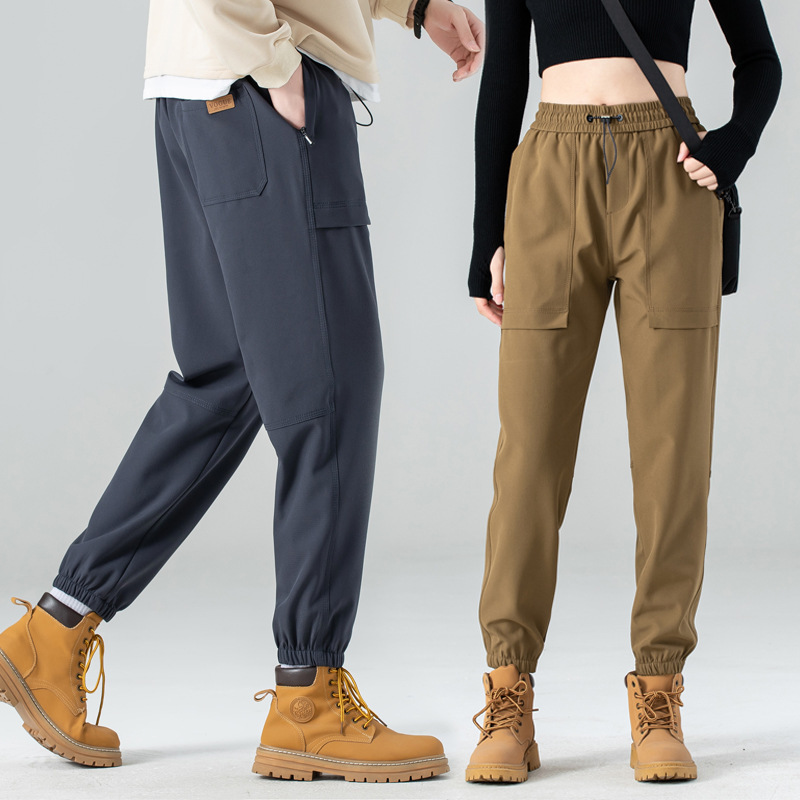 Softshell Pants for Men and Women, Waterproof and Windproof, Spring and Autumn Functional Straight-Leg Long Pants, Outdoor Workwear Hiking Pants for Men, Lightweight