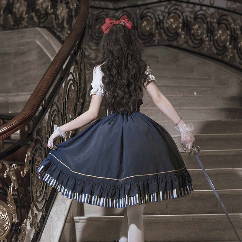 オリジナルの金ポインタロリータの女性シャツの腰の半分のスカートの日常のかわいいLolitaの甘いスカートの6969|undefined