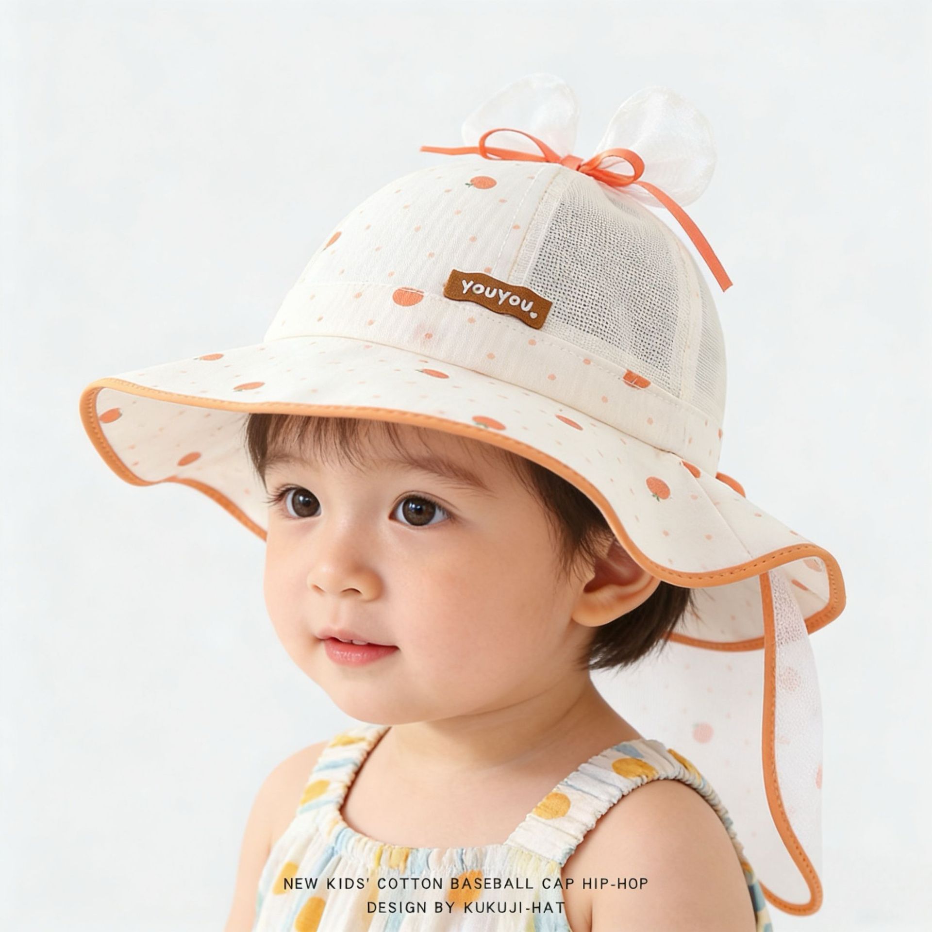 Kids Casual Sun Hat UPF 50+ Baby Spring Summer, Fisherman With Shawl And Neck Protection, Protection Children, Large Brim Sun Hat For Outdoor Use_voghion.com