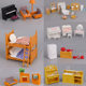 Animal Family Mini Rabbit Doll House Children's Play House Simulation Furniture Set Doll House Girl Toys Wholesale